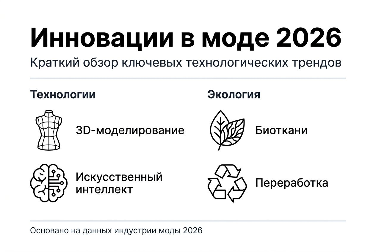 Инфографика: главные инновации в мире моды 2026 года