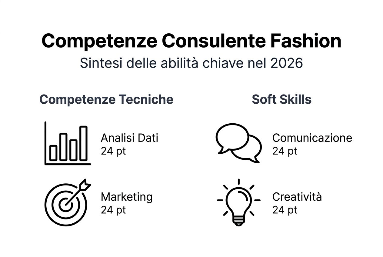 Infografica: le competenze fondamentali per diventare un consulente di moda di successo