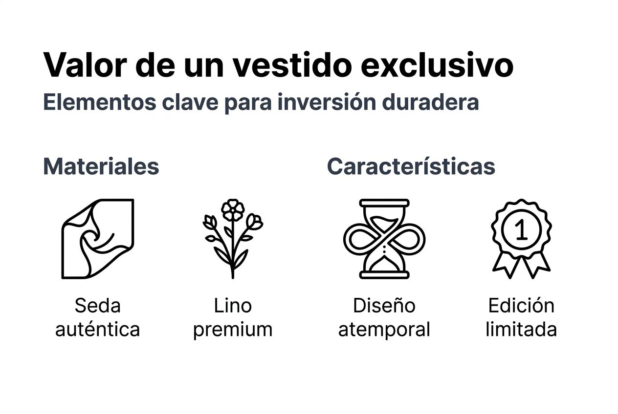 Infografía sobre moda exclusiva y prendas de alta calidad que perduran en el tiempo