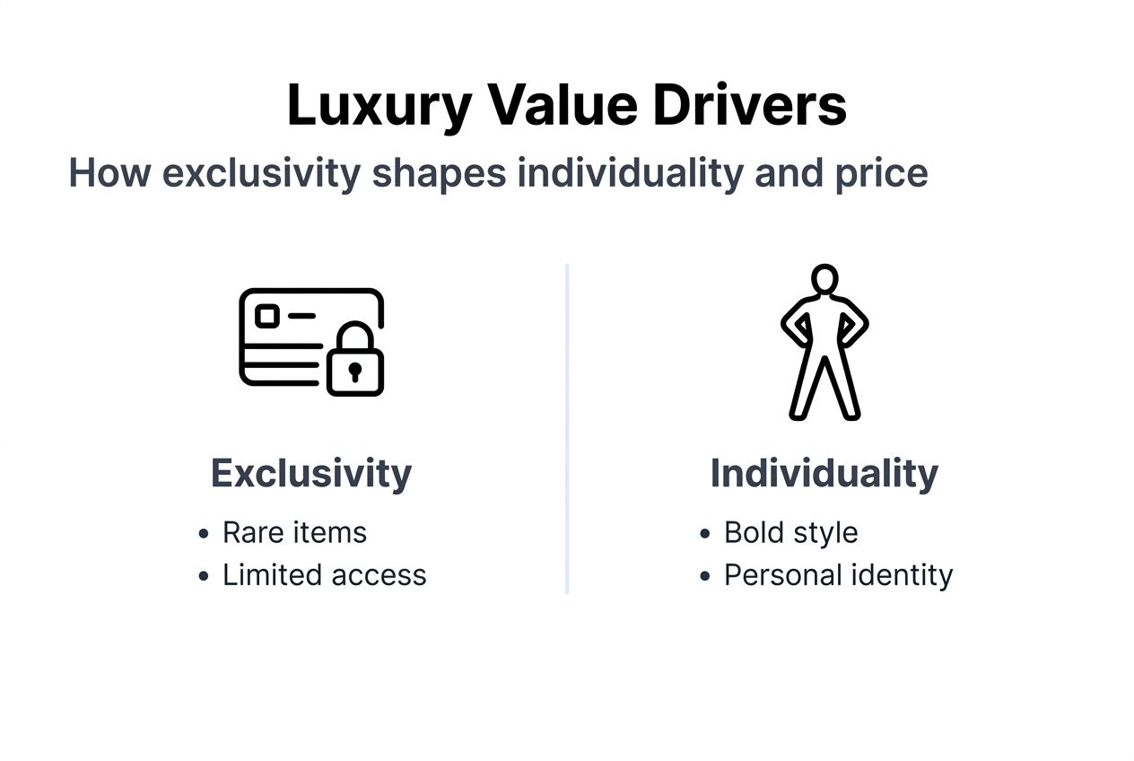 Infographic showing exclusivity’s role in luxury
