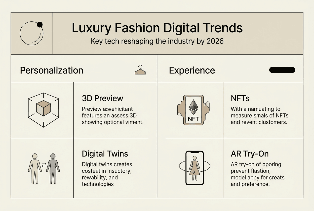 Infographic of top luxury fashion digital trends