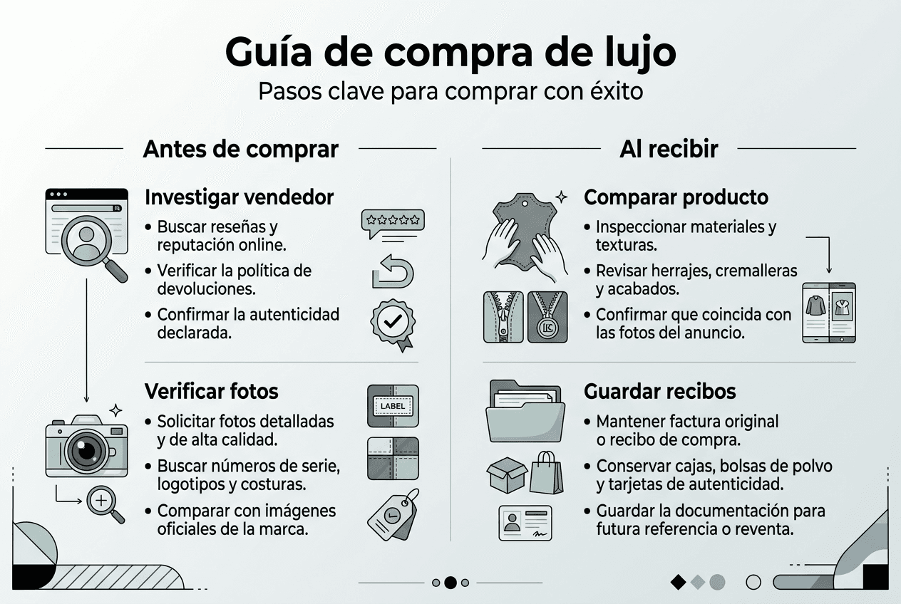 Guía visual: cómo comprar moda de lujo por internet paso a paso
