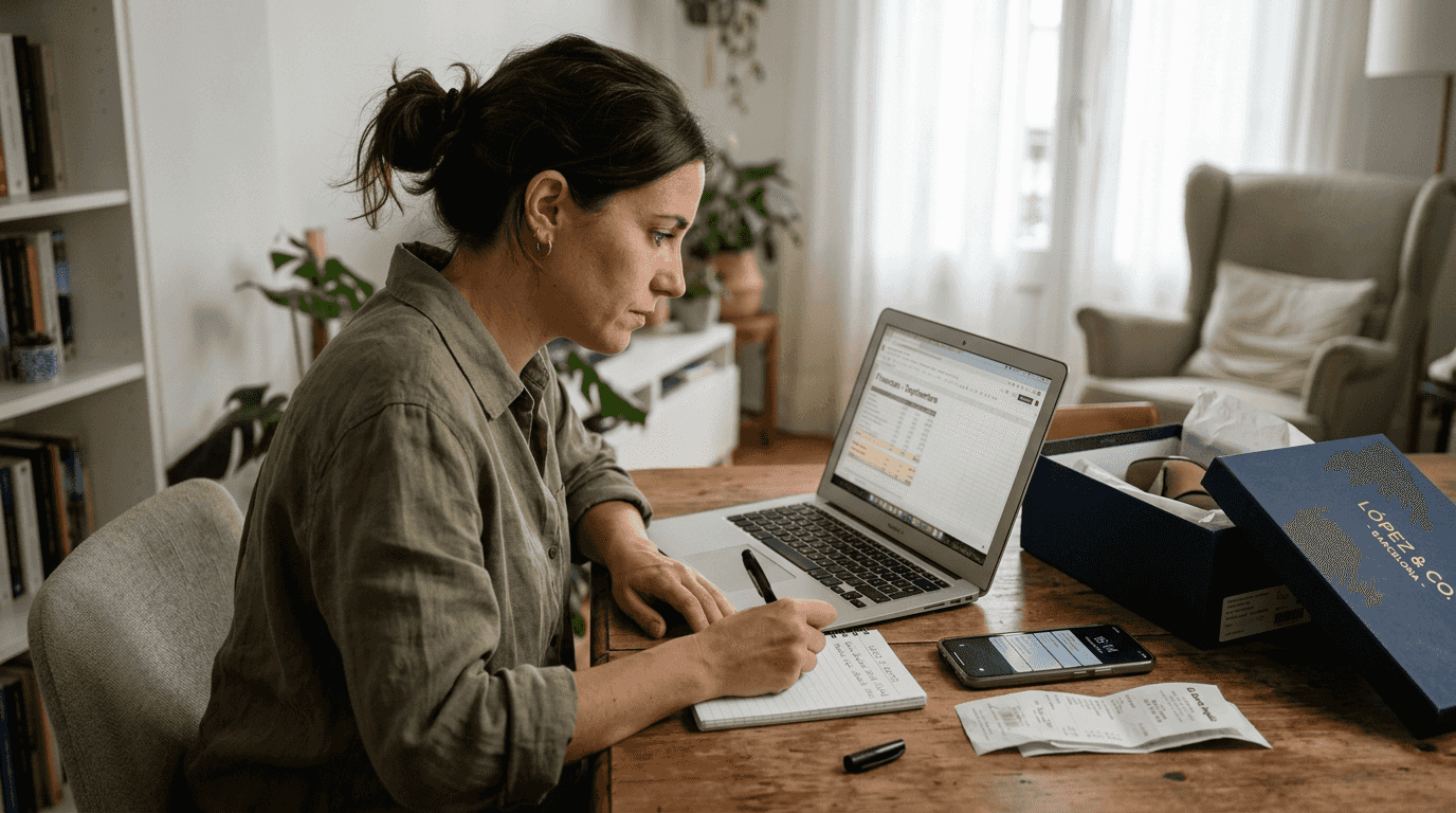 Mujer detectando señales de peligro en Internet