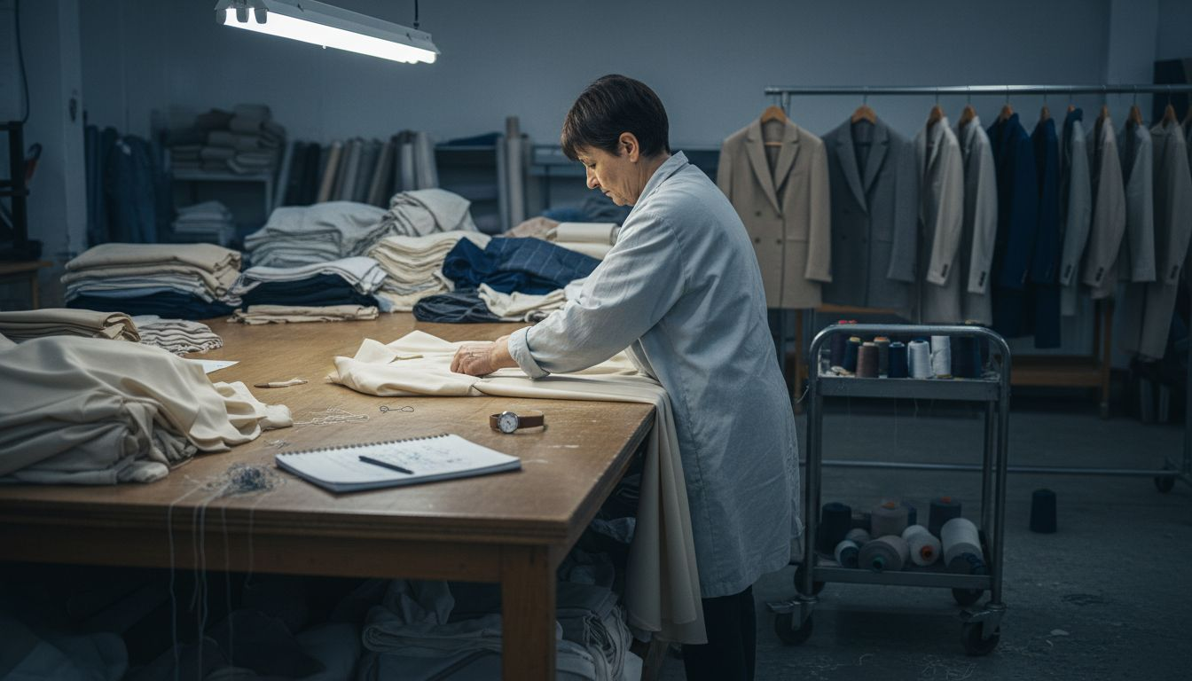 Ouvrière spécialisée dans l’assemblage de vêtements haut de gamme en prêt-à-porter.