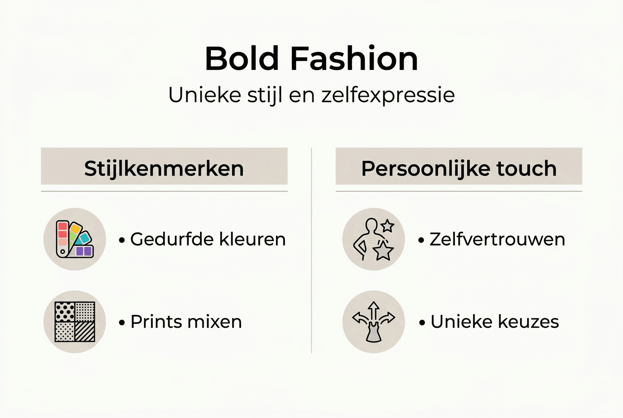 Infographic: opvallende kenmerken van gedurfde mode