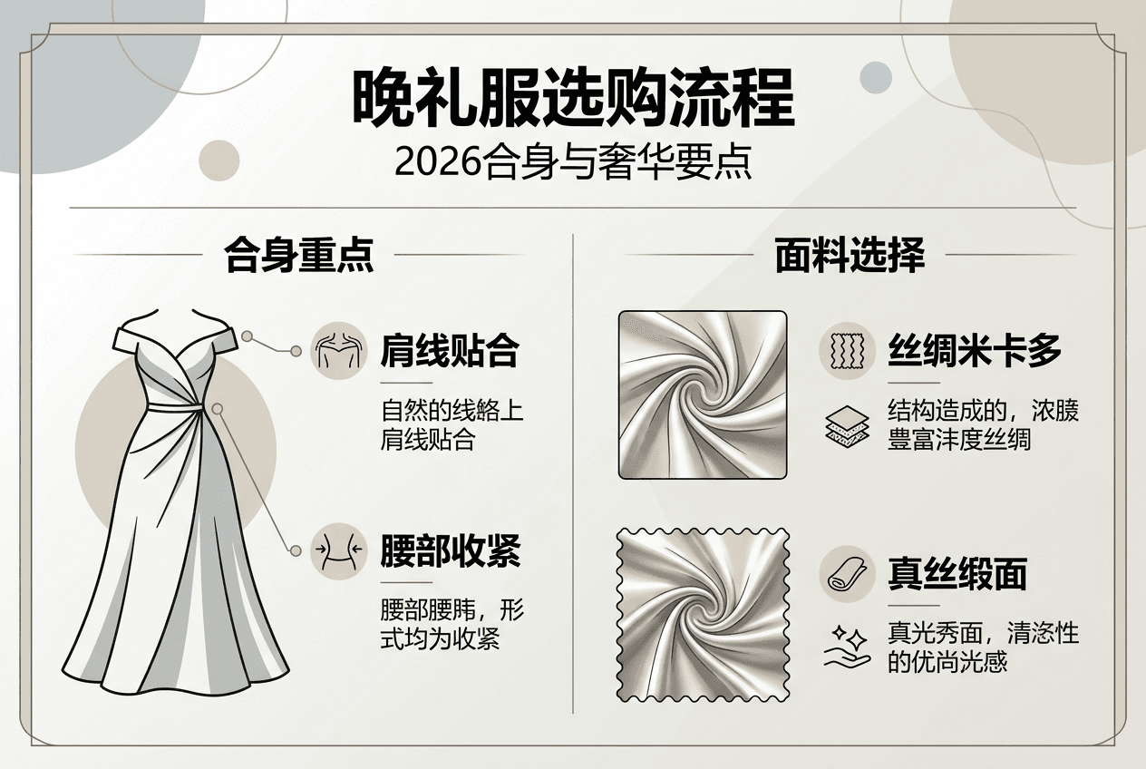 一张图带你看懂晚礼服挑选全流程