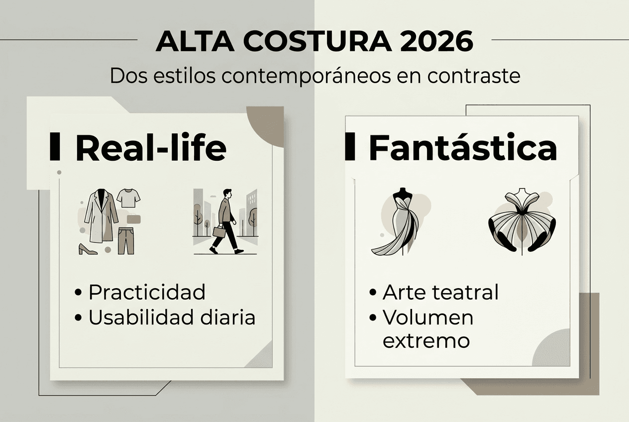 Infografía sobre las tendencias en alta costura para el año 2026