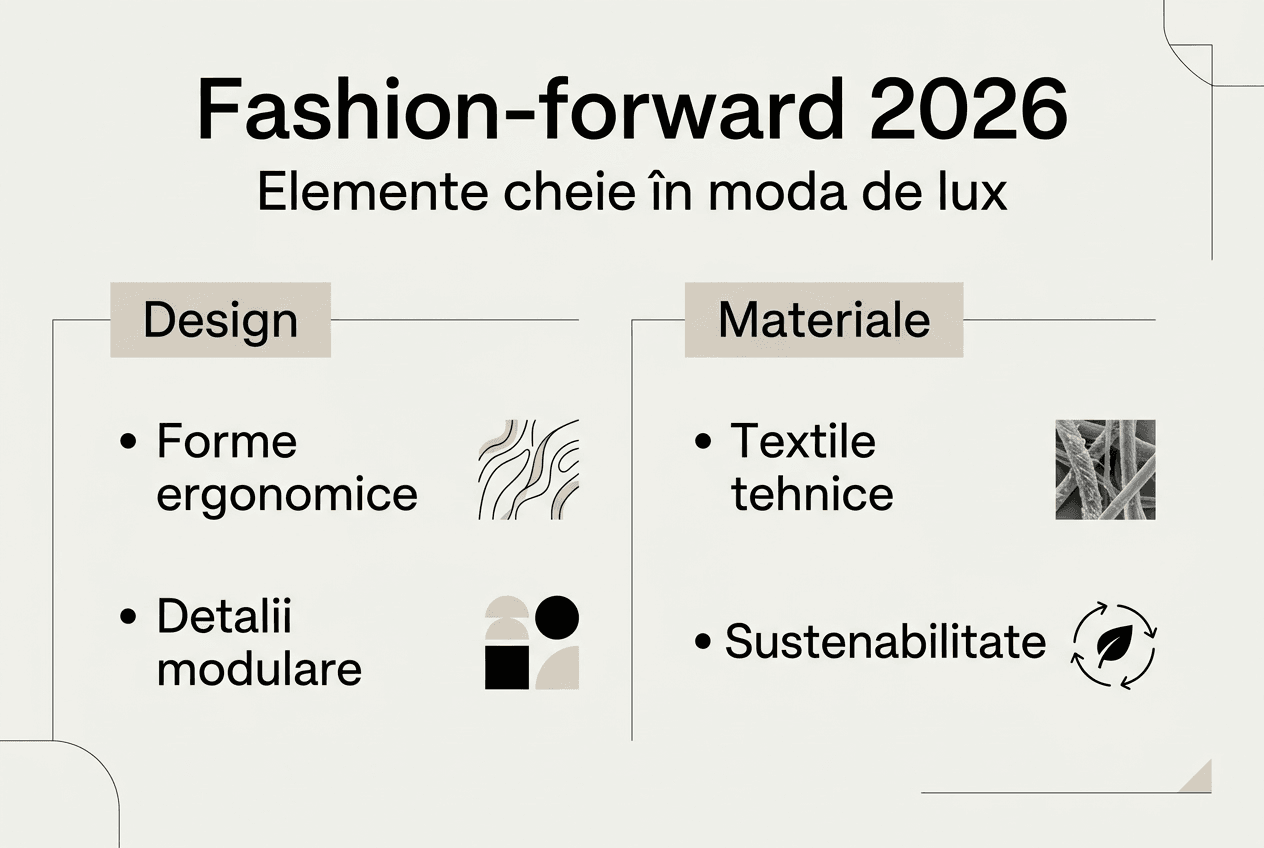 Infografic: tendințe esențiale în modă pentru 2026