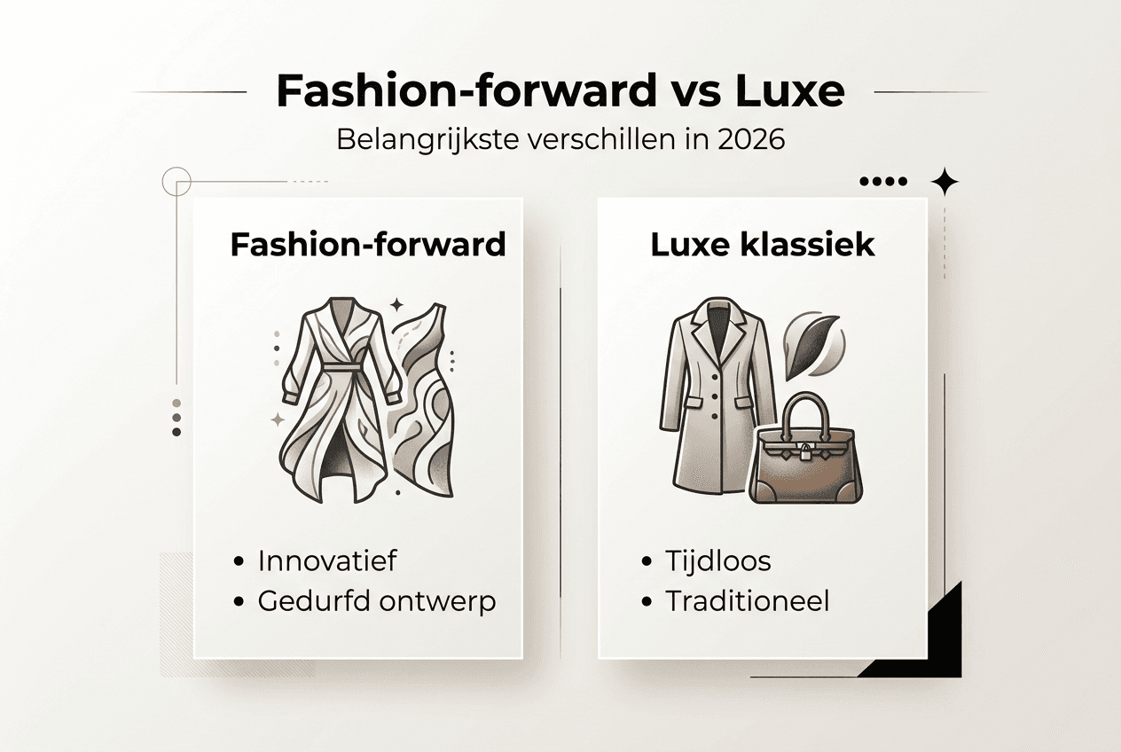 Infographic: de belangrijkste verschillen tussen vooruitstrevende en luxe mode
