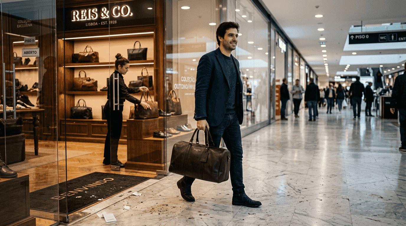 Cliente abandona boutique de luxo