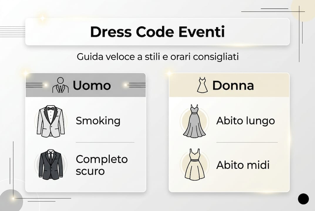 Guida visiva al dress code per uomo e donna: come vestirsi nelle grandi occasioni