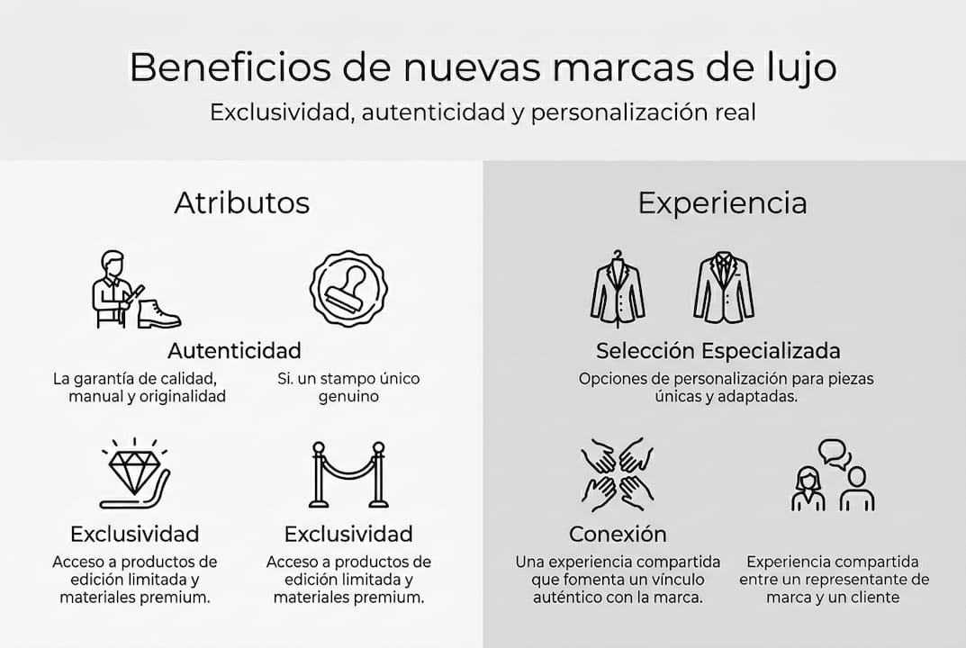 Infografía: Ventajas de las marcas de lujo emergentes