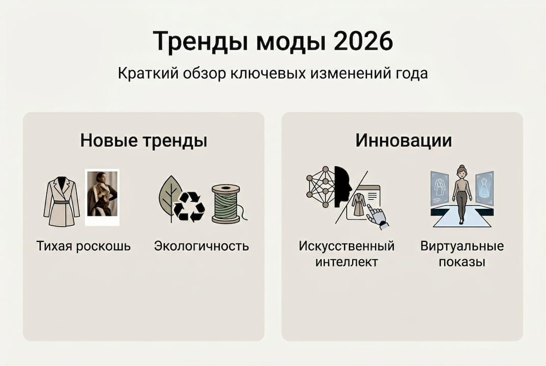 Инфографика: главные модные тенденции и инновации, которые определят 2026 год