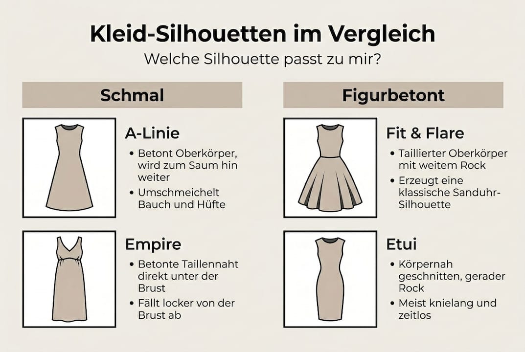 Übersicht der beliebtesten Kleiderformen und ihre Vorteile im Überblick