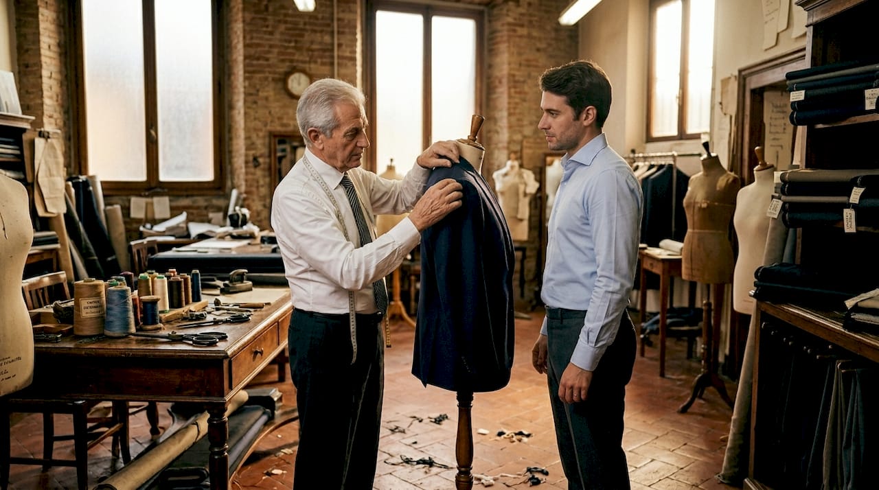 Atelier di alta moda specializzato nella creazione di giacche in seta su misura