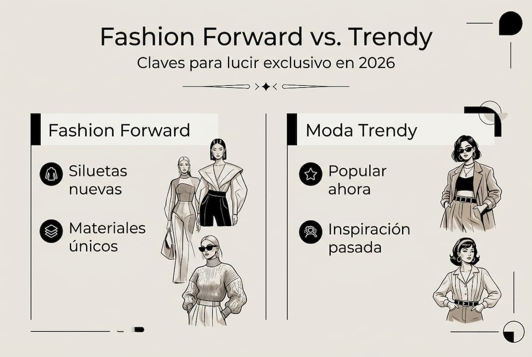 Infografía: ¿En qué se diferencian ser fashion forward y ser trendy?