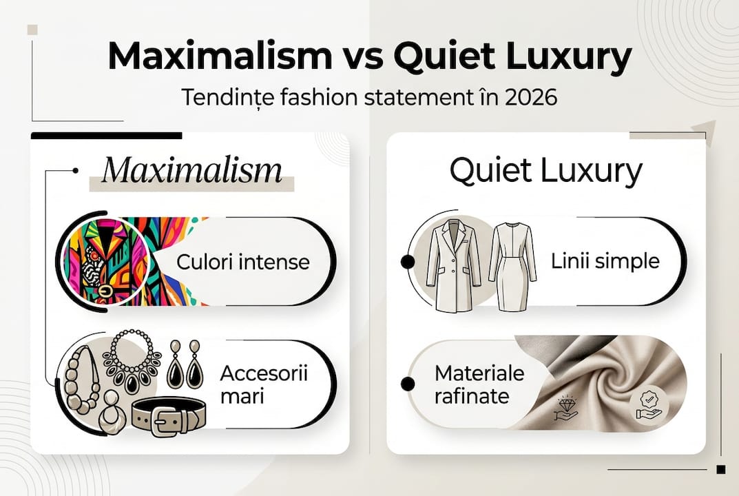 Infografic: tendințele momentului în modă – maximalism versus eleganța discretă
