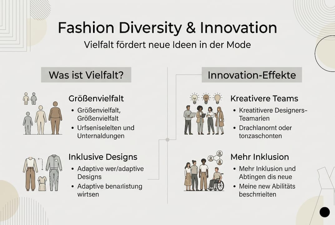 Grafik zur Vielfalt und Innovationskraft in der Modebranche