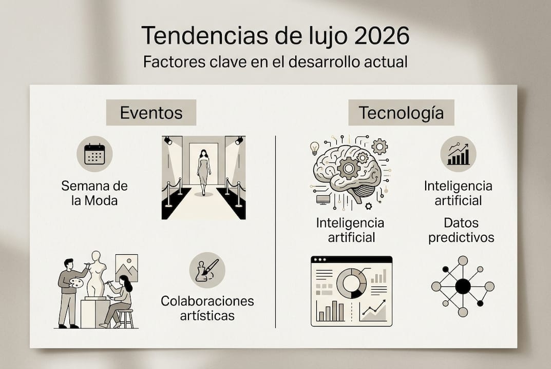 Infografía sobre las claves que marcan tendencia en el sector del lujo