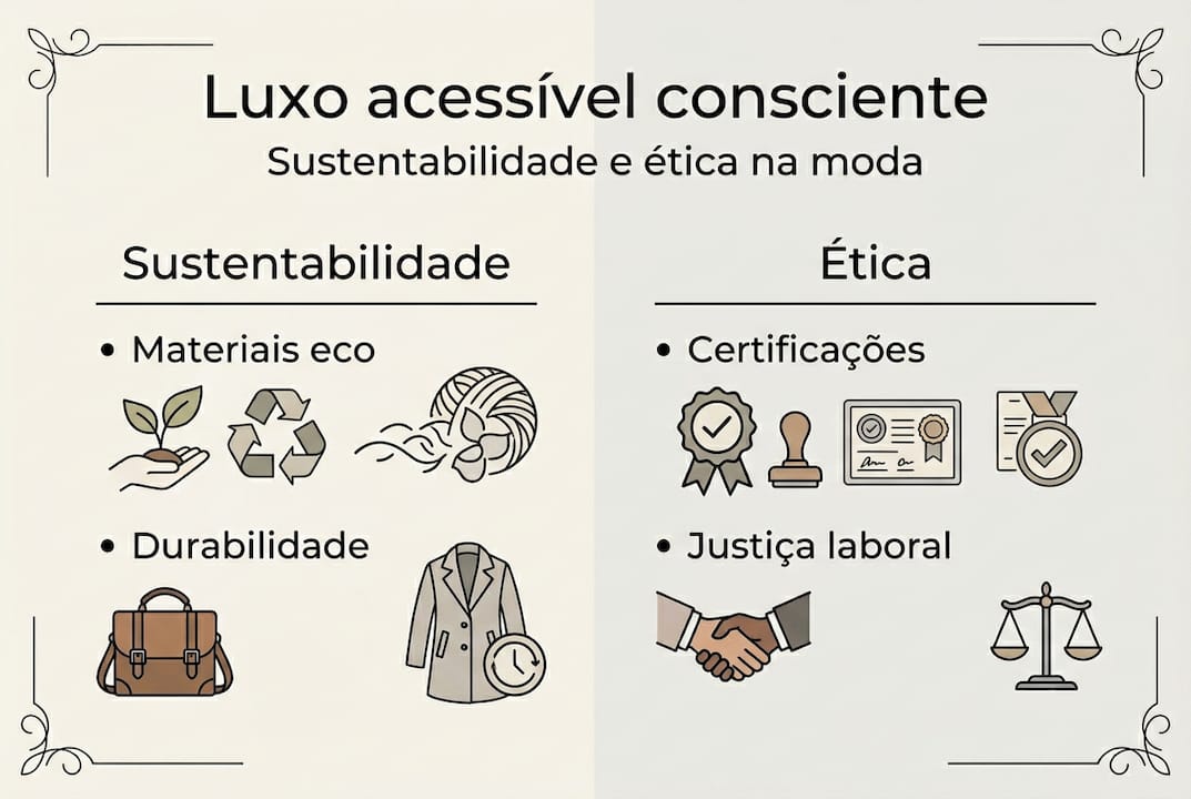 Infografia sobre moda sustentável e ética