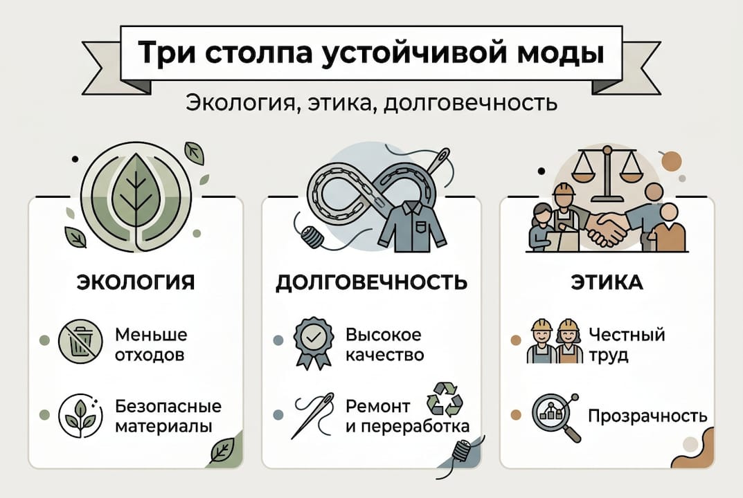 Инфографика: основные принципы экологичной моды