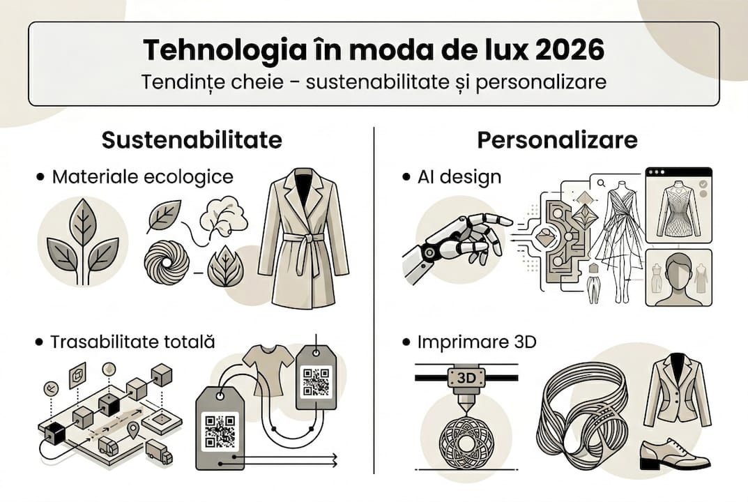 Tehnologiile care vor transforma moda de lux în 2026 – prezentate într-un infografic