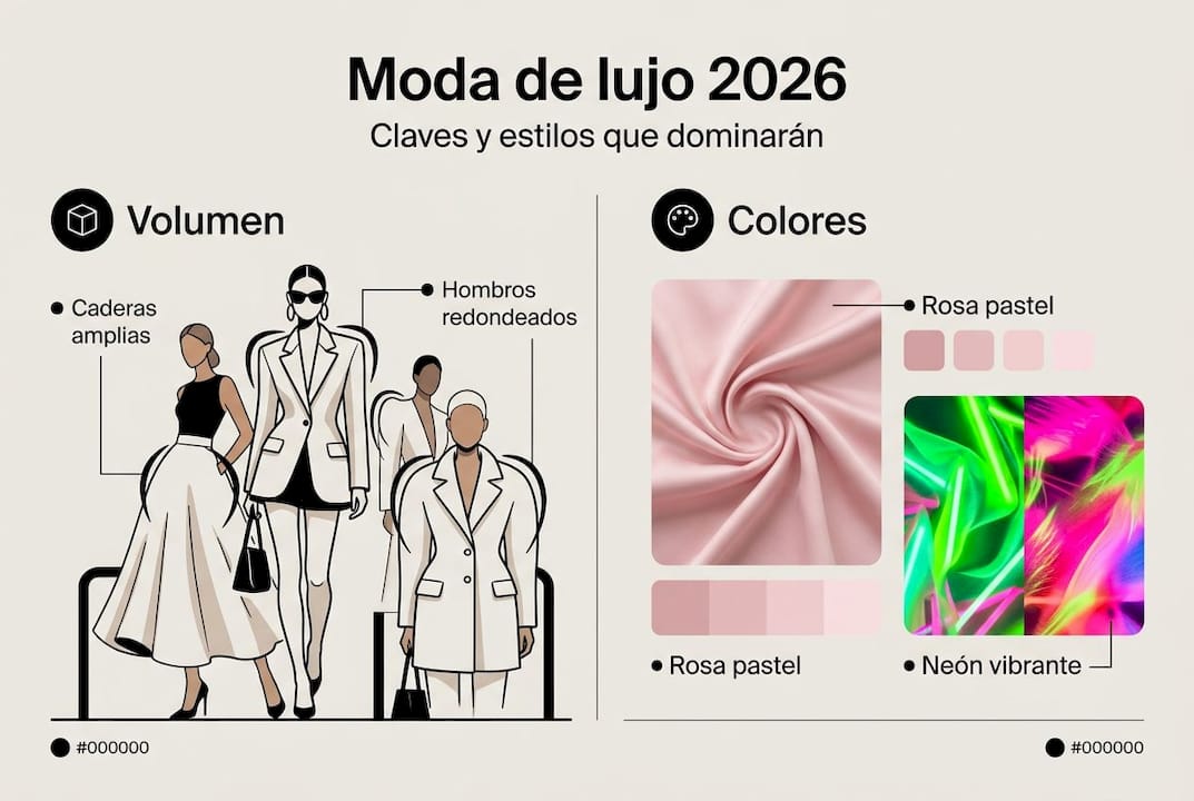 Infografía: las claves y novedades que marcarán la moda de lujo en 2026