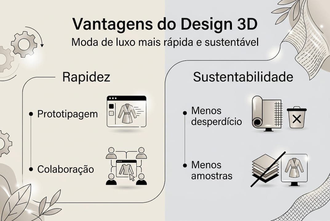Infográfico: as principais vantagens do design 3D no universo da moda de luxo