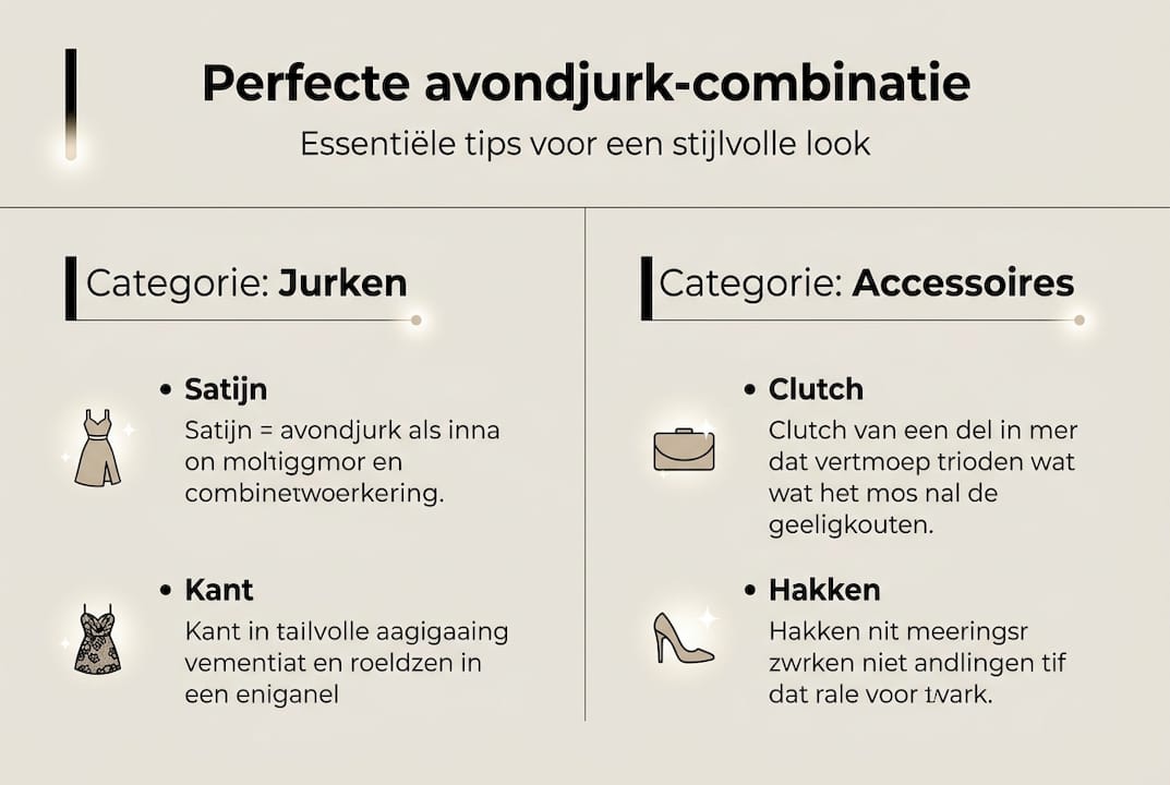 Overzicht: avondjurken en bijpassende accessoires in beeld