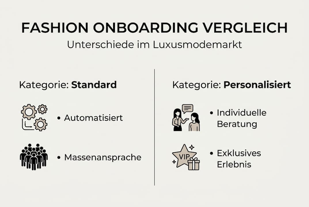 Infografik: Standardisiertes vs. Individuelles Onboarding im Vergleich
