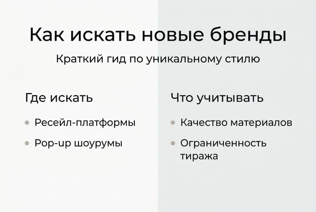 Инфографика: как находить новые бренды и формировать свой стиль