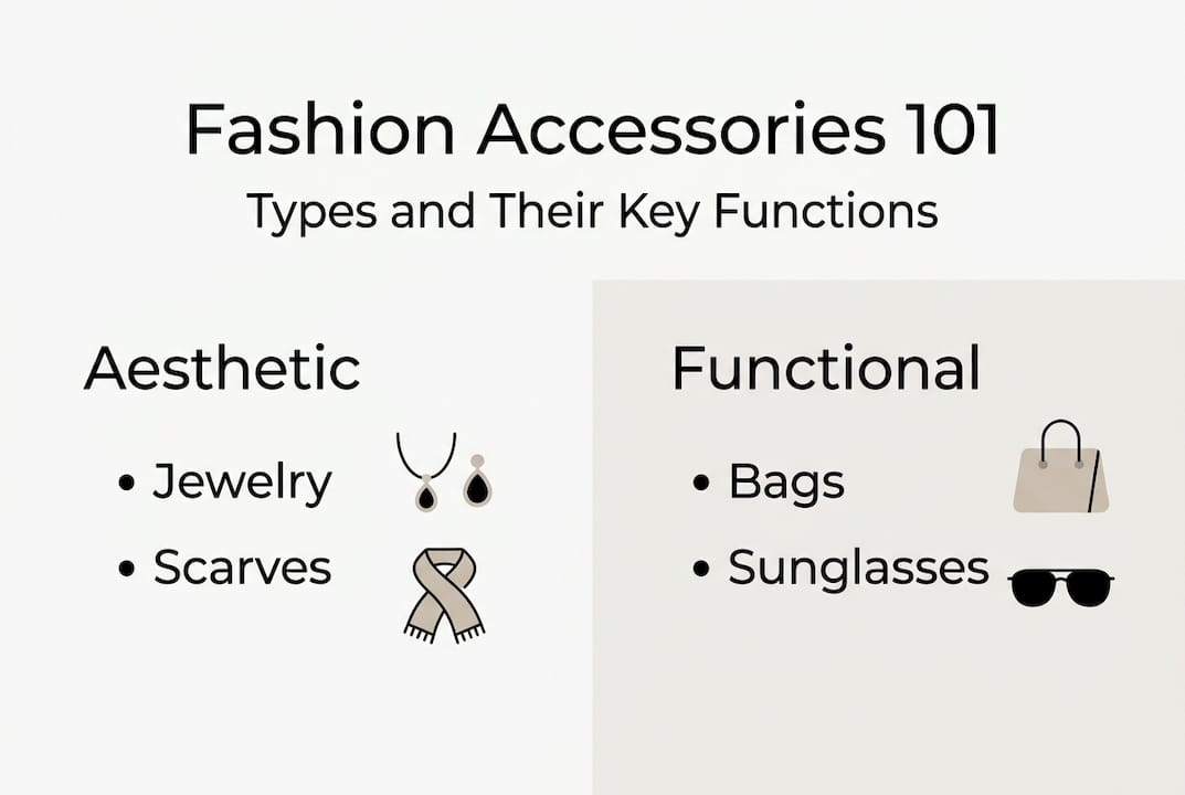 Infographic outlining accessory types and roles