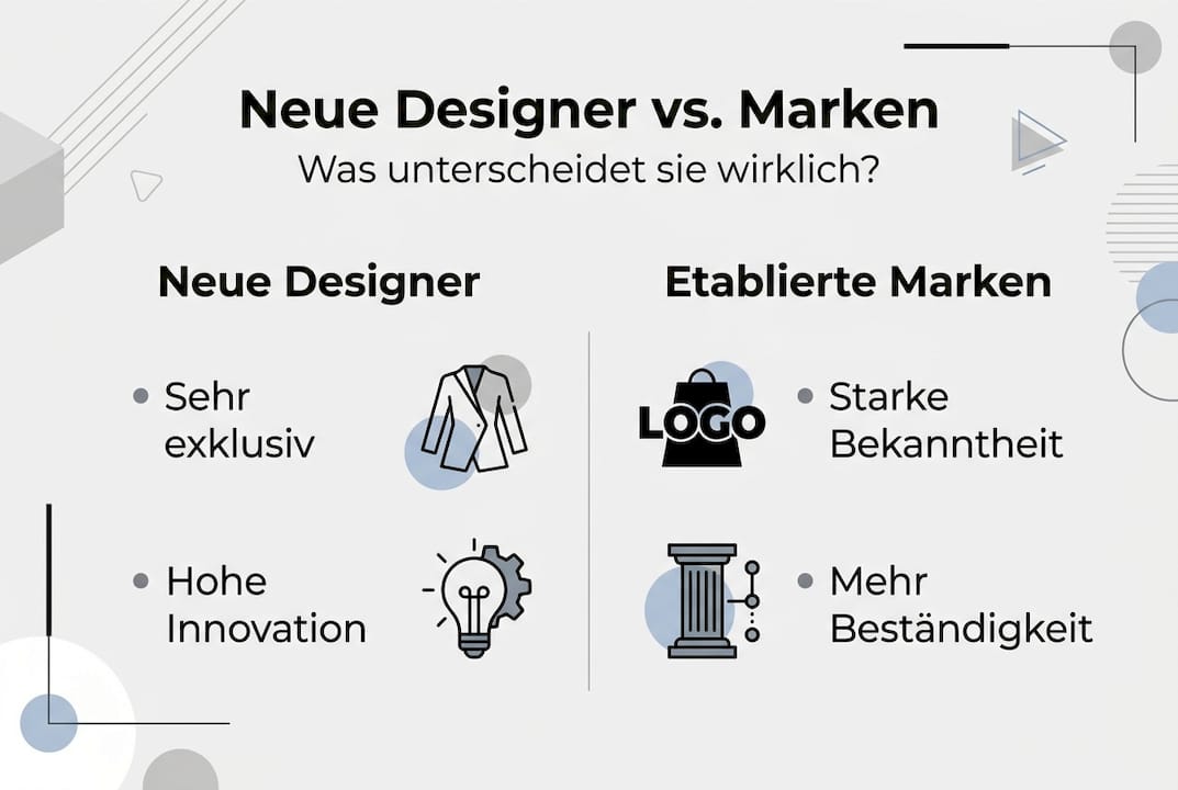Vergleichsübersicht: Designer vs. Marken – Alle Unterschiede auf einen Blick