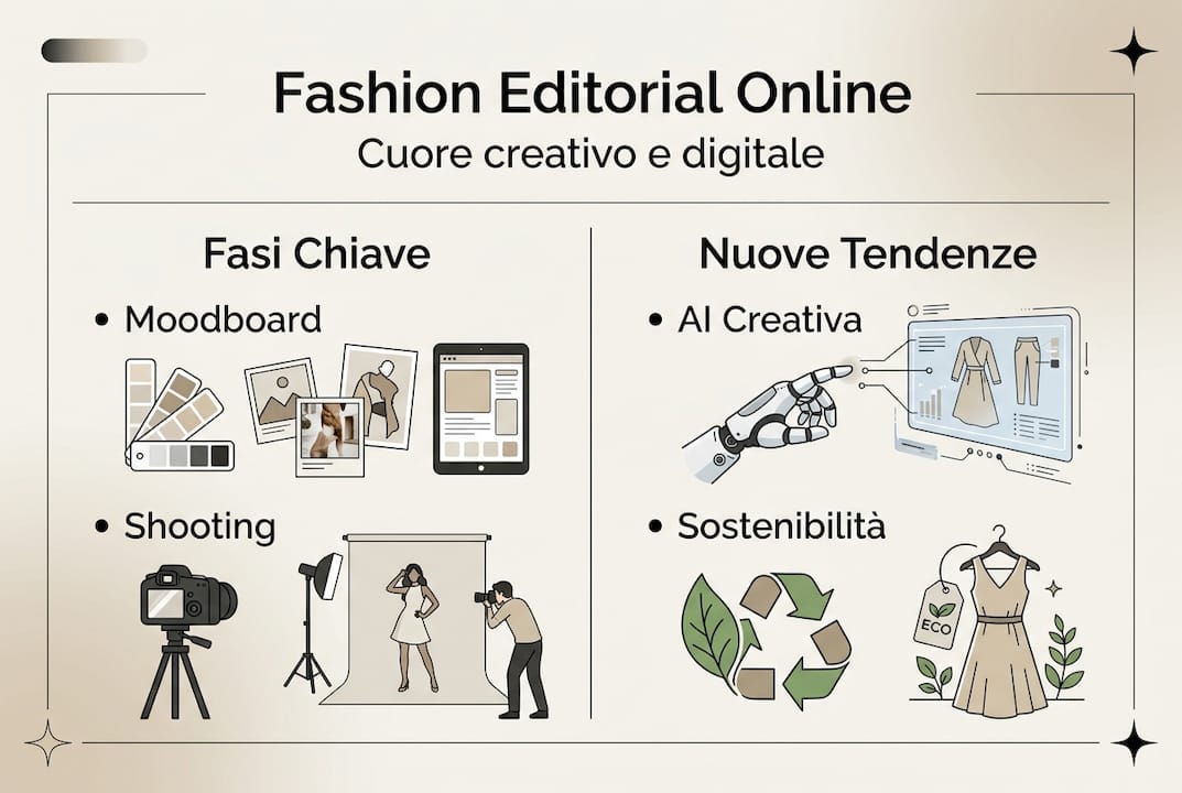 Infografica sul percorso professionale nella moda digitale: come costruire la tua carriera online