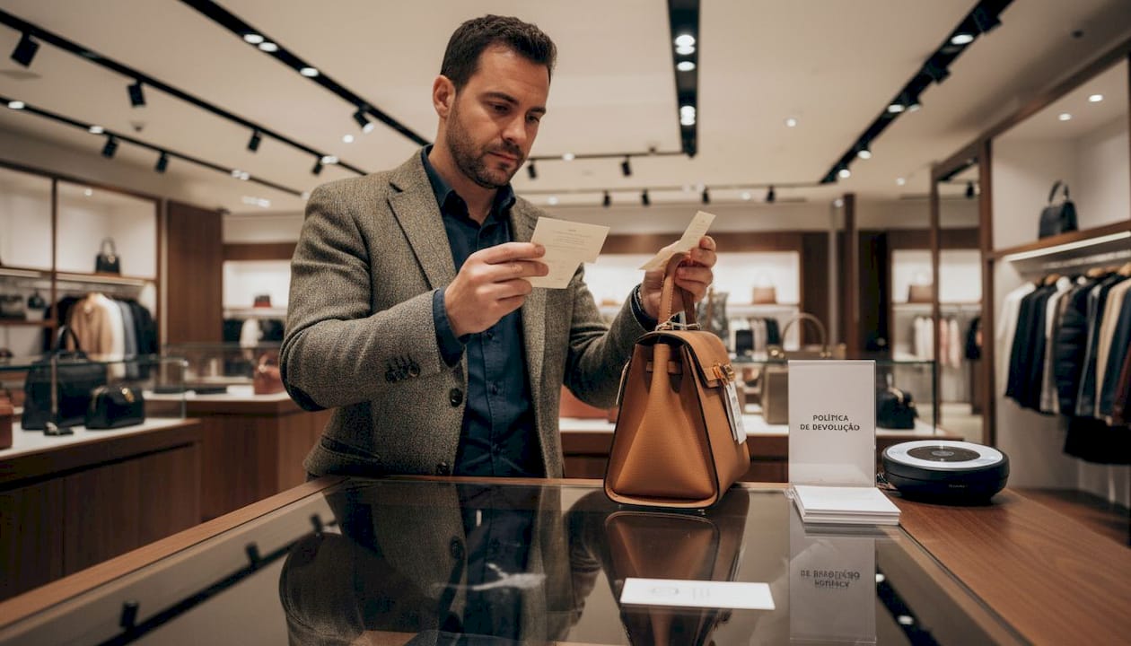 Replica Luxury Handbagm verifica se a mala de marca é verdadeira numa loja outlet