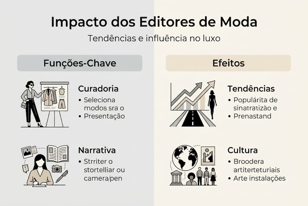 Infográfico sobre o papel dos editores de moda e a sua influência no setor
