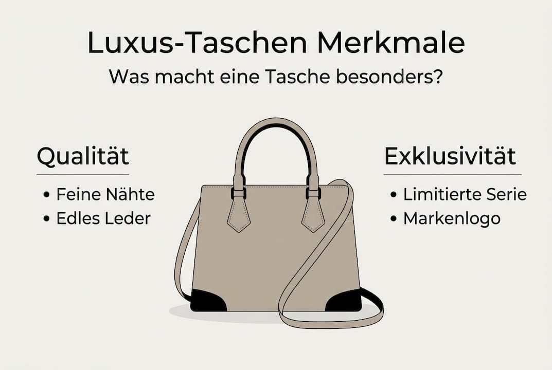Infografik: Was zeichnet eine hochwertige Luxus-Handtasche aus?