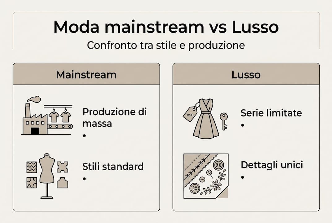 Infografica: cosa distingue la moda di lusso da quella mainstream