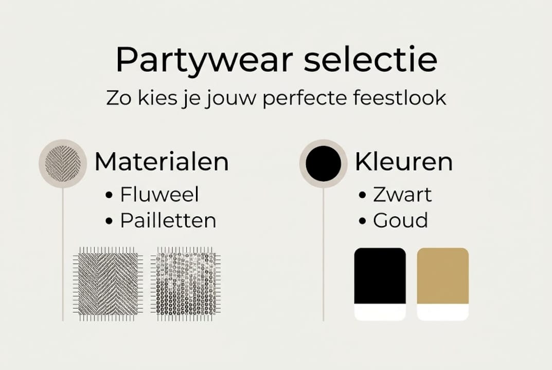 Infographic: de mooiste stoffen en kleuren voor feestelijke outfits