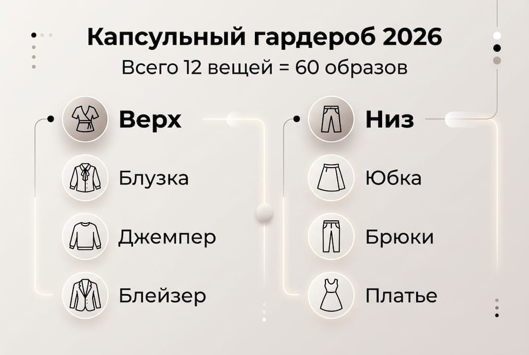 Инфографика: что такое капсульный гардероб и в чём его преимущества