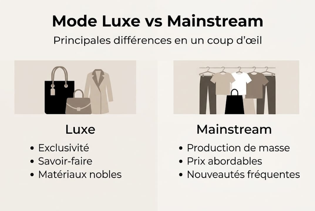 Infographie : ce qui distingue la mode de luxe de la mode grand public