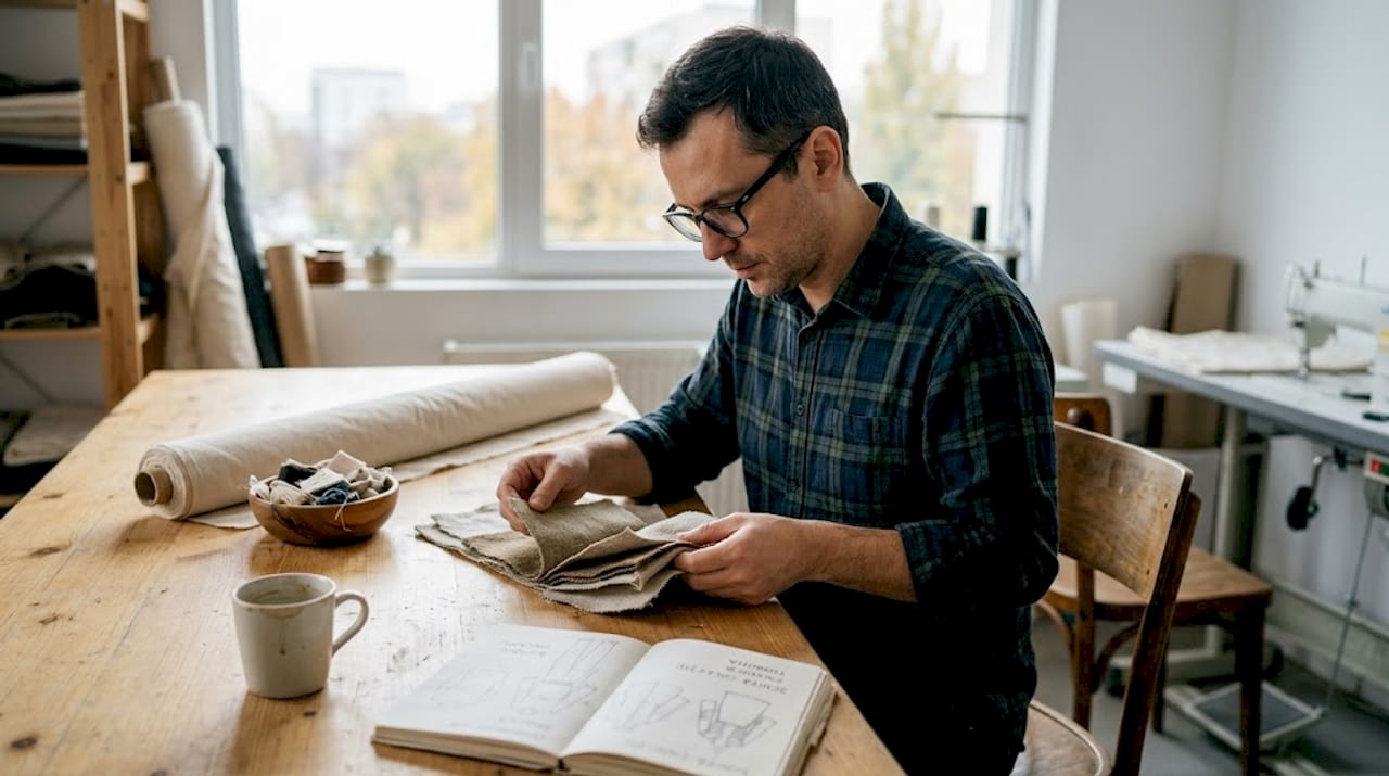 Creator de modă preocupat de sustenabilitate și materiale eco-friendly