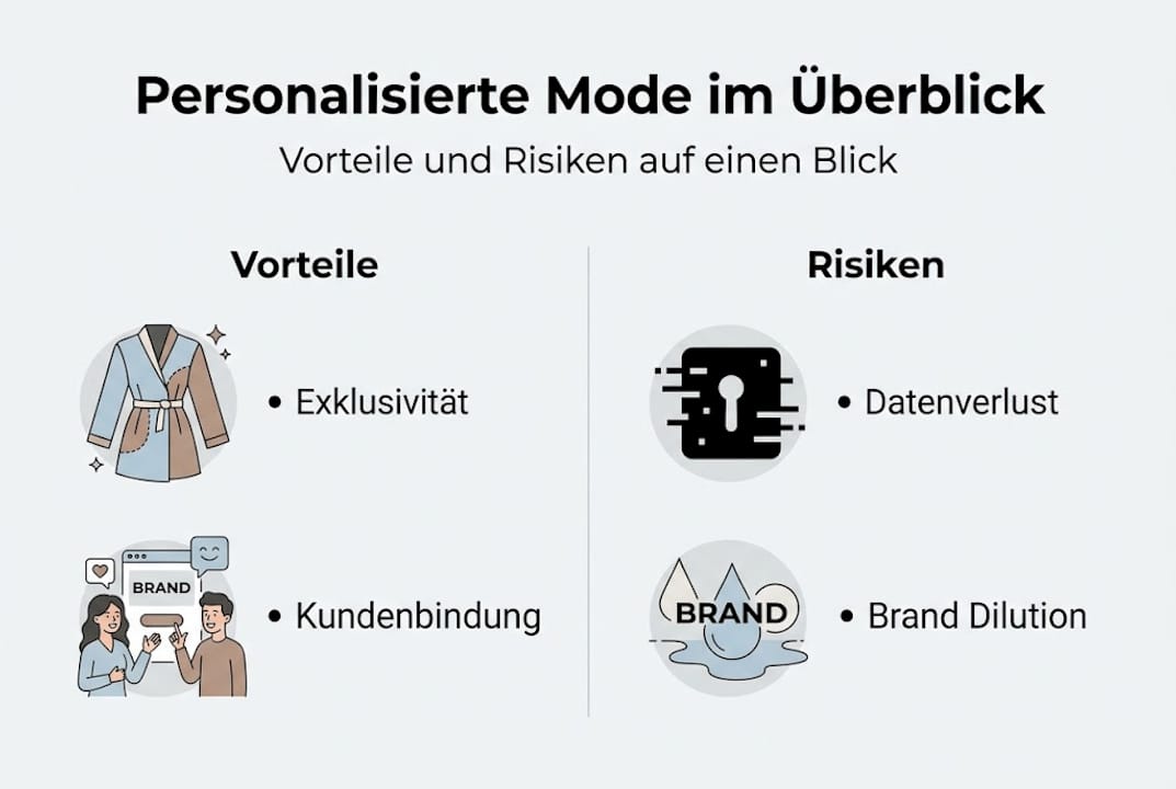 Infografik: Chancen und mögliche Risiken von maßgeschneiderter Mode auf einen Blick