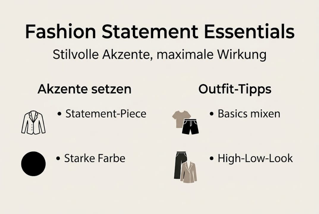 Infografik: Die Must-haves für ein gelungenes Fashion-Statement