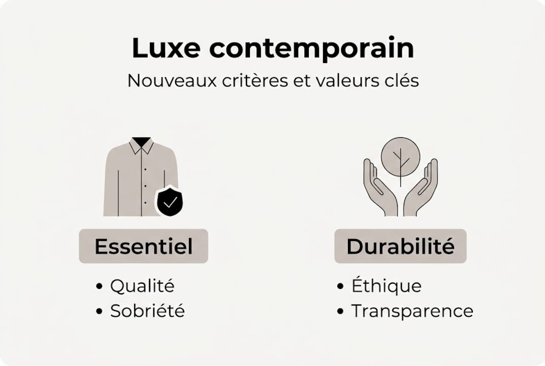 Infographie : les incontournables du luxe contemporain et l’importance de la durabilité