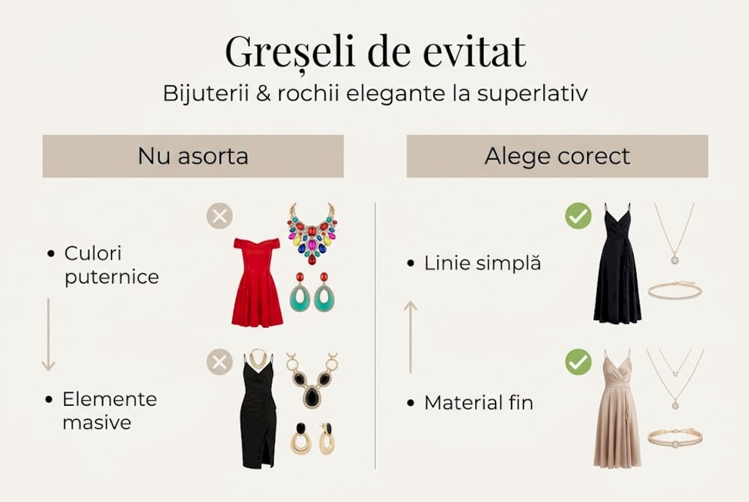 Infografic: Cum să-ți asortezi bijuteriile cu stil – reguli esențiale pentru un look elegant