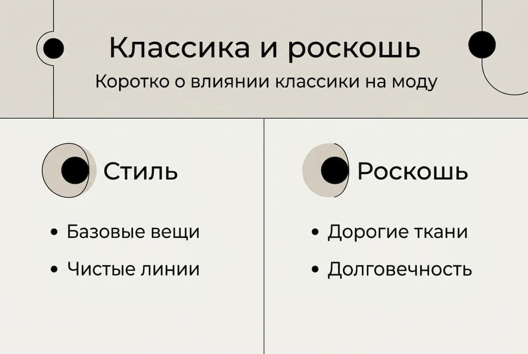 Инфографика о вечной элегантности и роскоши в мире моды