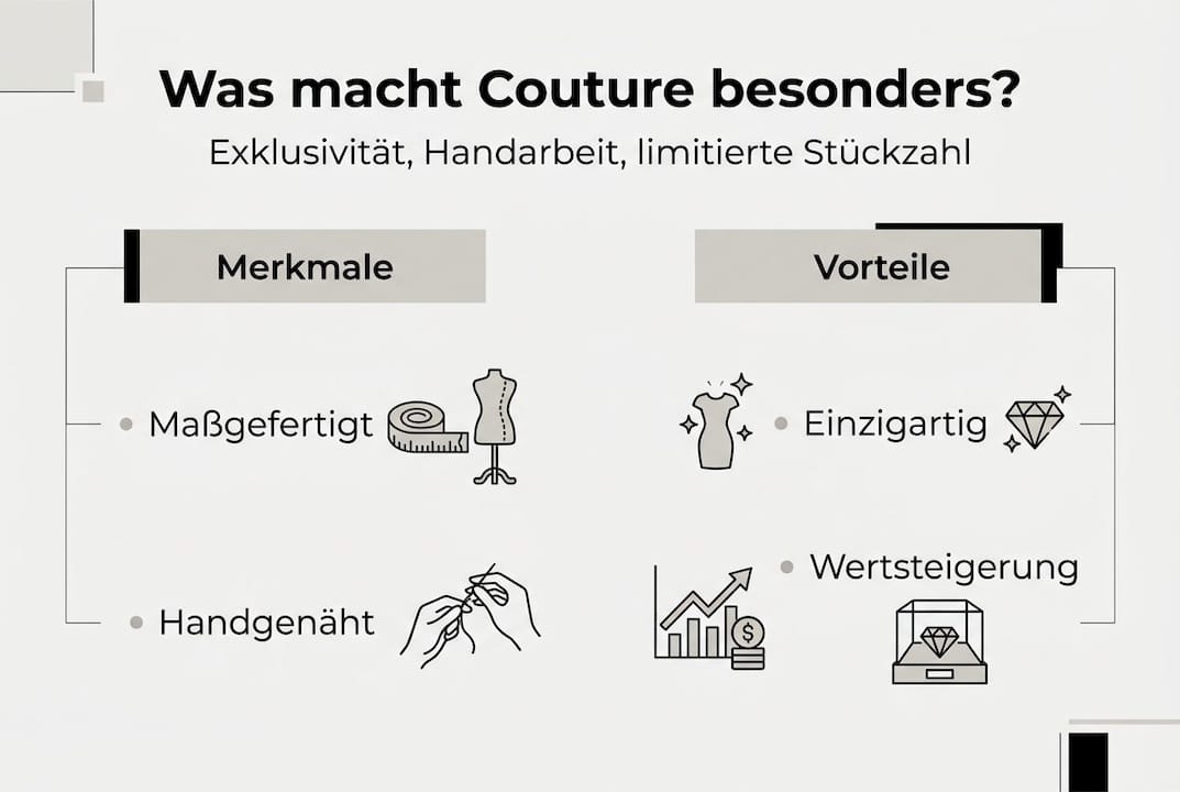 Übersicht der besonderen Eigenschaften und Vorteile von Couture auf einen Blick