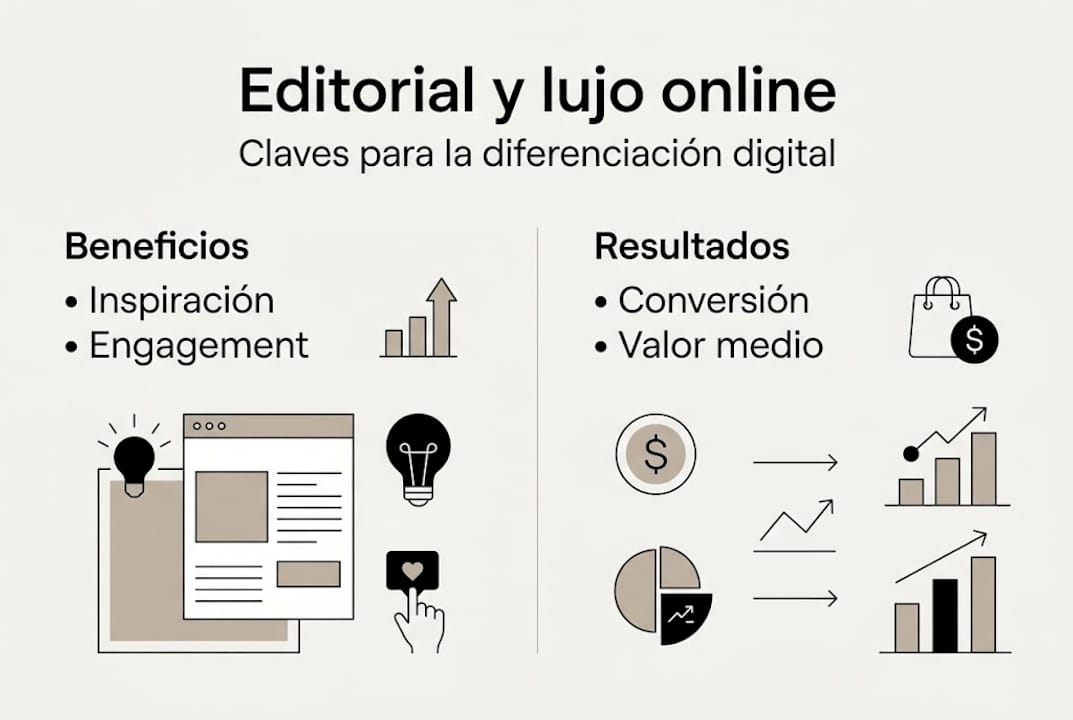 Infografía sobre la influencia de la edición digital en el sector del lujo