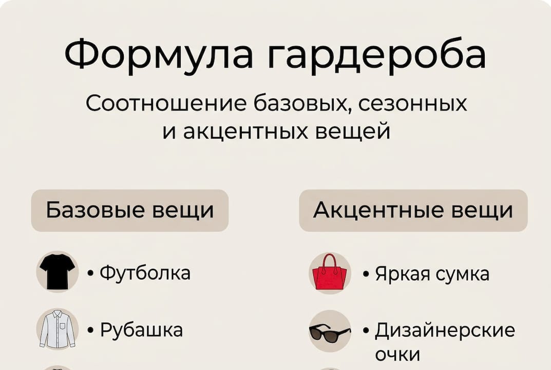 Инфографика: секреты идеального базового гардероба